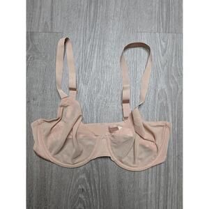 Skims Bra Balconette Womens Beige Mesh Underwire Sheer Unlined 34D